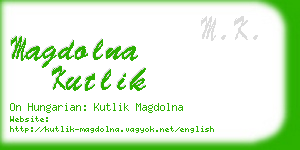 magdolna kutlik business card